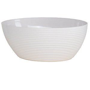 Travessa Oval Branca Com Friso LE CHEF 33,5x23,5x12,5Cm