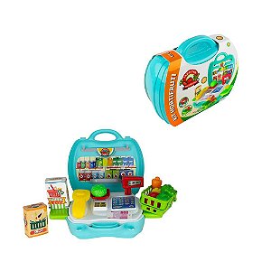 Kit Brinquedo Infantil Maleta de Hortifrúti 20 Peças