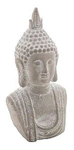 Decoração de Concreto Buddha Corpo Cinza 10,5x8,5x20cm Lyor