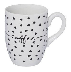 Caneca De Porcelana Personalizada Coffee Coração 350ml