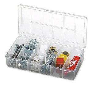 Box Organizador Com 10 Divisórias Transparente 20,5X11,8X4cm