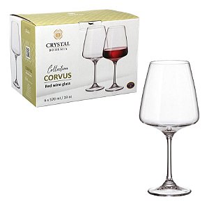 Conjunto Taças Para Vinho De Cristal Corvus 450 ML