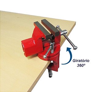 Mini Torno Morsa De Bancada De Aço Com Base Giratoria 60mm