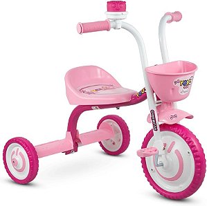 Triciclo Motoca Infantil Menina You Girl Rosa Buzina