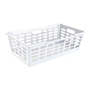 Cesto Organizador Multiuso Grande Atenas Branco 29x15x51Cm
