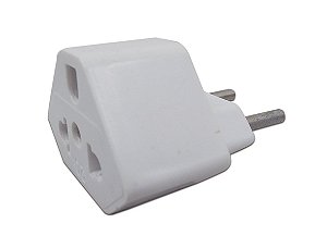 Plug Adaptador de Tomada Branco 20A Universal