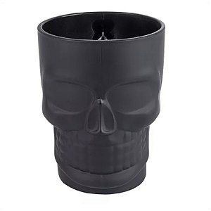 Caneca Caveira Preto Fosco Vidro 500ML Chopp Cerveja C/Alça