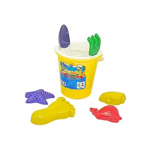 Mini Baldinho Com Acessórios Para Praia Parquinho Verão