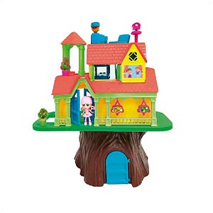 Brinquedo Casa na Árvore Com Bonecos e 15 Acessórios