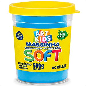 Massinha de Modelar Macia Azul Soft Grande 500g Acrilex