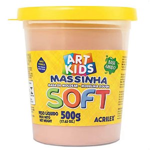 Massinha de Modelar Macia Pêssego Soft Grande 500g Acrilex