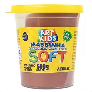 Massinha de Modelar Macia Chocolate Soft Grande 500g Acrilex