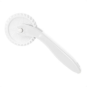 Carretilha Cortadora De Massas Branco Corta e Fecha Ao Mesmo Tempo