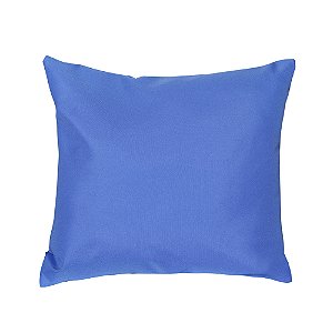 Capa Almofadas Decorativas Sala Lisa Azul Sem Enchimento
