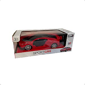 Carrinho de Controle Remoto SportCar Vermelho 20cm ZippyToys
