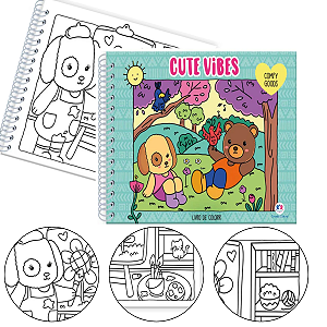 Livro de Colorir e Pintura Com Capa dura Bobbie Goods Cute Vibes