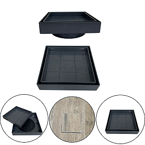 Ralo Inteligente 13x13 Oculto Piso/ Porcelanato Cor Cinza