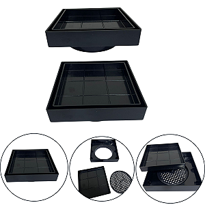 Ralo Inteligente 13x13 Oculto Piso/ Porcelanato Cor Preto