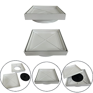 Ralo Inteligente 15x15 Oculto Piso/ Porcelanato Cor Branco