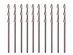 Kit 10 Brocas Aço Rápido Hss P/ Metal 1,0 Mm, Polida 715109 Mtx