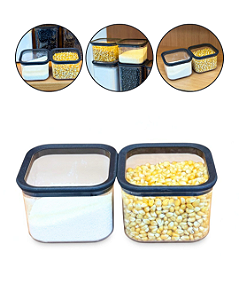 Kit 2 Pote Hermético Acrílico Potes Mantimentos 500 ML