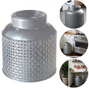 Capa De Plástico Botijão De Gás 13kg Premium Cor Cinza