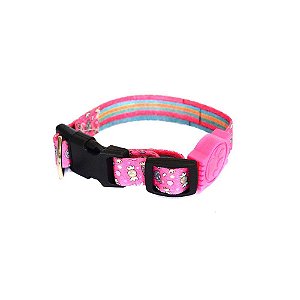 Coleira P/ Cachorro Rosa P 15mm 40cm My Pet