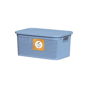 Caixa Organizadora Rattan 4 Litros Azul Claro Rischioto 1112