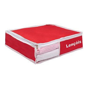 Organizador de Lençóis Em Nylon Vermelho 924 VB HOME