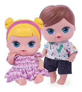 Boneca e Boneco Gêmeos Baby Collection Super Toys
