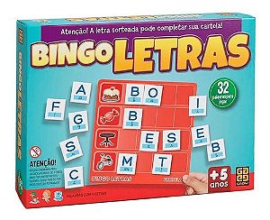 Jogo Bingo Letras 32 Palavras Divertido Para Família Grow