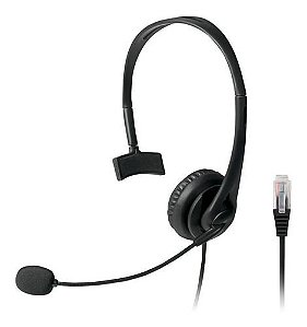 Headset Com Conector RJ09 P/ Telemarketing PH251 Multilaser