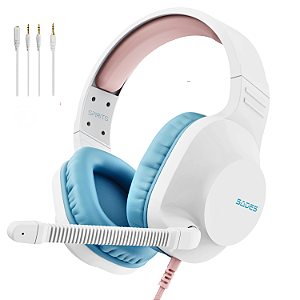 Headset Gamer Sades PS4 PS5 Nintendo Switch Celular Xbox One Pc Spirits Multiplataforma Branco