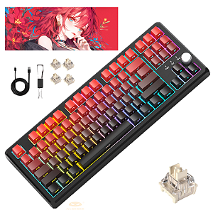 Teclado Mecânico Gasket Magegee Sky87 Sem Fio Rgb