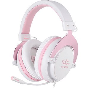 Fone Headset Gamer PS4 VR Xbox One Sades Mpower Rosa Angel Edition