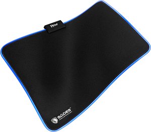 Mouse Pad Gamer Sades Meteor Rgb Led Base Ultra Anti-slip