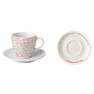 Xícara ''600 corações''