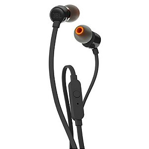 Fone De Ouvido JBL T110 In Ear Pure Bass Com Microfone Preto