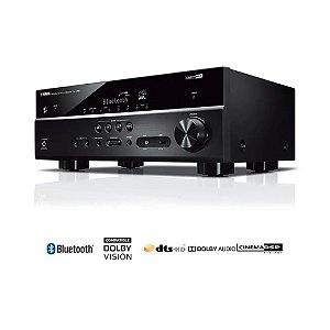 Receiver Yamaha RX-V385 BL 5.1ch Bluetooth YPAO 4K UltraHD 3D HDR10 - Bivolt