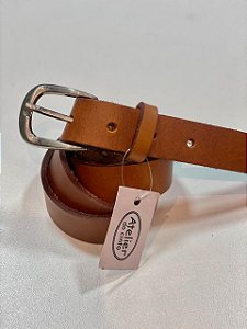 2544-CINTO COURO LISO - FIV. NIQUEL 2,5CM