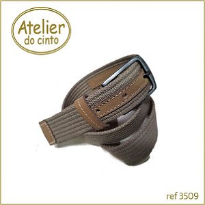 3509-CINTO CADARÇO DE ALGODÃO COM COURO