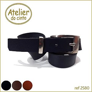 2580-CINTO LISO DE COURO 2,5CM
