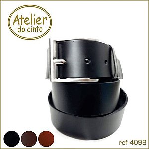 4098-CINTO EM COURO 4,0CM - MASCULINO