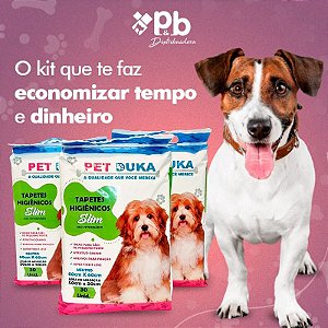 Kit 03 pacotesTapete Higiênico para Cães Petduka 60X60CM - 30UND