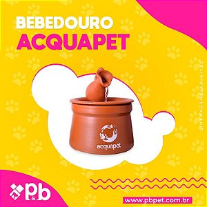 Fonte para Gatos Acquapet Cerâmica 2L  Jarro Bivolt P&B