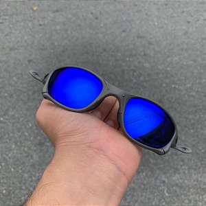 Óculos Oakley Double-X Lente Azul Escuro Brilho Reto Armação X-Metal Frete Grátis