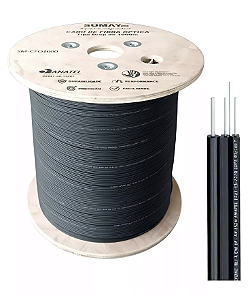 CABO PARA FIBRA ÓPTICA (ÁREAS INTERNA e EXTERNAS) - 100m (Instalação inclusa)