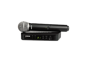 MICROFONE SHURE - BLX24/SM58 Sistema Vocal Sem Fio com SM58 (Instalação inclusa)