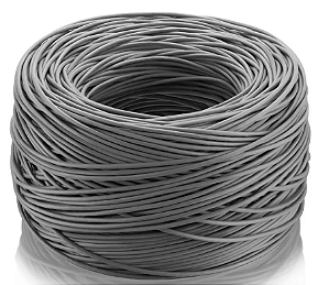 Cabo UTP 4P X 24 AWG Cat6 (COR CINZA) CABO PARA TRANSMISSÃO DE DADOS - Mão de obra inclusa