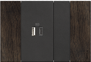CONJUNTO TOMADA USB LIVING NOW